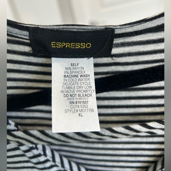 NWOT Espresso Striped Swing Dress - Picture 3 of 3